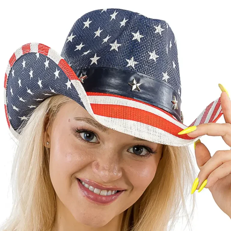 American Flag Cowboy Hat For Beautiful Lady