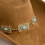 Brown Felt cowboy hat for women