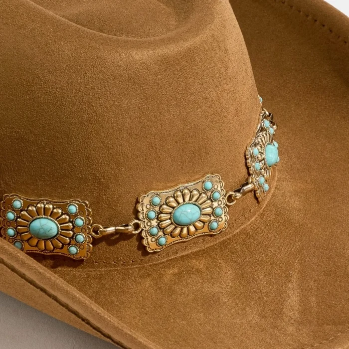 Brown Felt cowboy hat for women