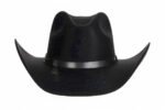 Women's cowboy hat for small heads in straw and felt, designed for petite women with adjustable fit and classic Western s black hat