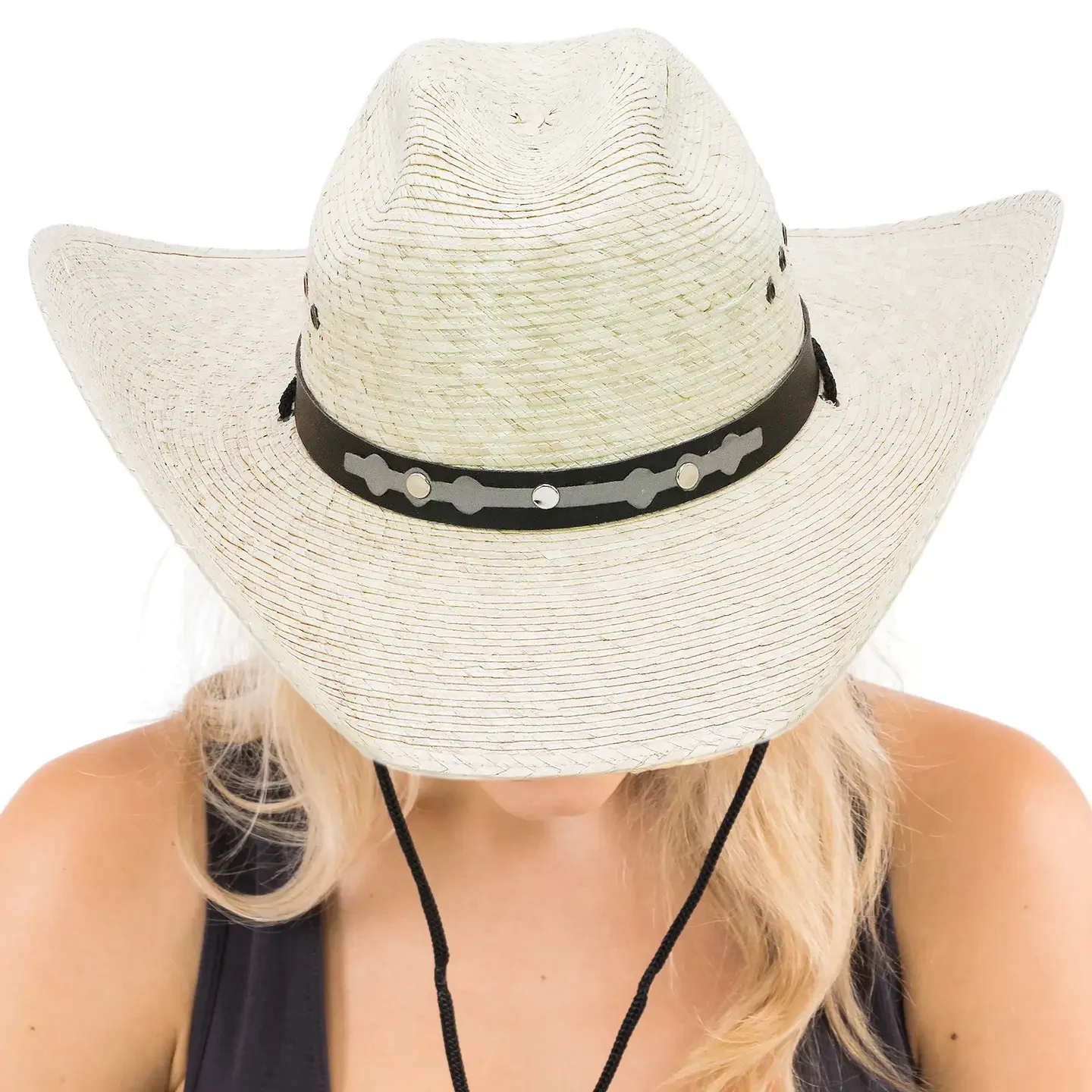 a8c48639a7a0f26f6df83af833bd2dc8e01184fa6c0cb5694640c3d8685da3f9 Desert Bloom Palm Cowgirl Hat
