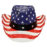 American Flag Cowboy Hat For Beautiful Lady