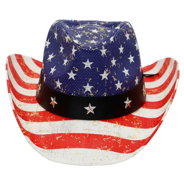 American Flag Cowboy Hat For Beautiful Lady