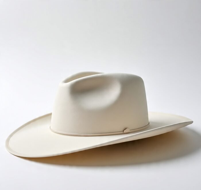 White cowgirl hat for women with classic Western style