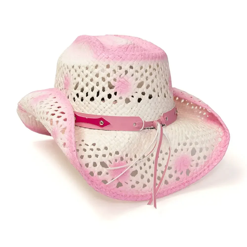 d14e2a09d62a4ec2a9200acfb2b660d0fc433207af3f3ca6102bfd2c7144ab2f Rosewood Range straw Pink Cowgirl Hat