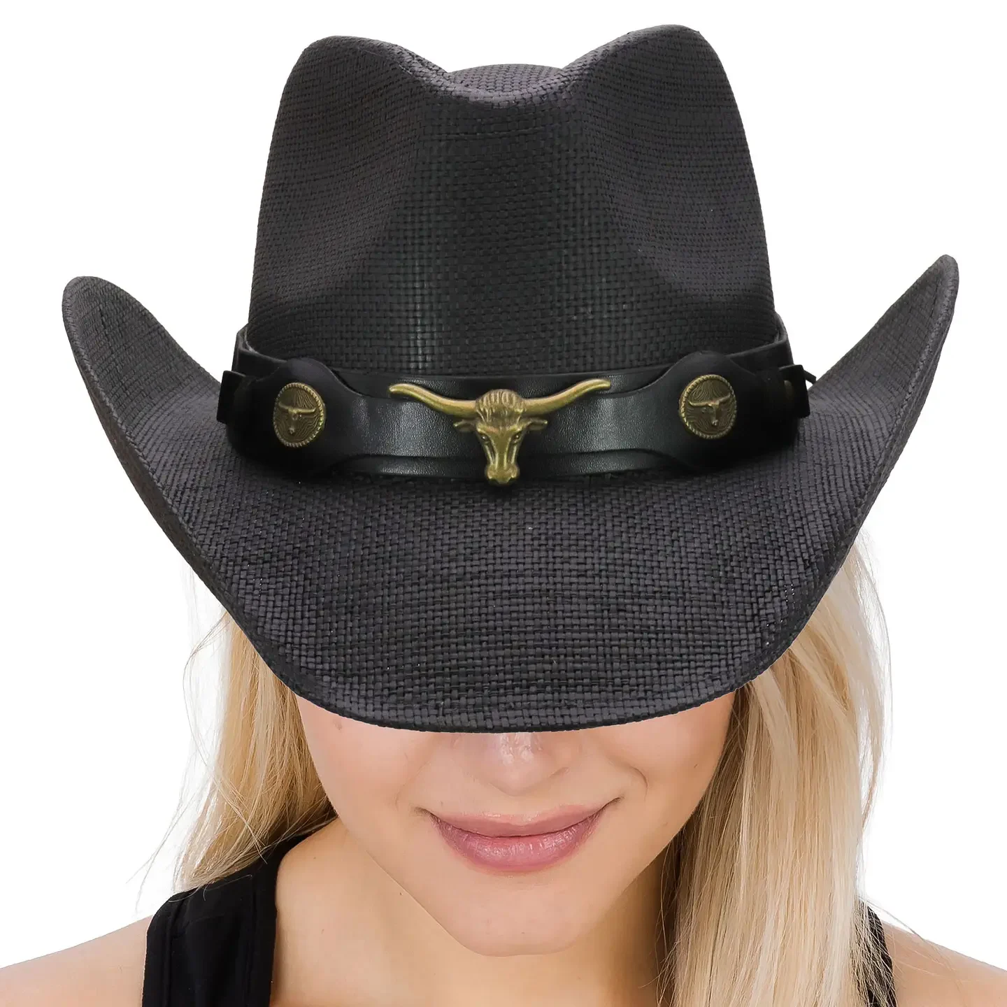 daa0a3736eed749096f67f24e407f4960164dfbbf00f28ad7311a5a53d6f5a52 Midnight Longhorn Luxe Cowgirl Hat