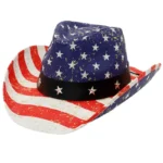 American Flag Cowboy Hat For Beautiful Lady