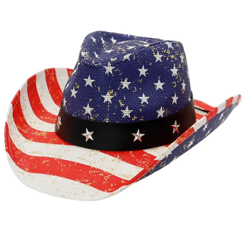 ed50bbdb69c9ea1252842534d625480908f8d4237047a513a80ae7fba2a2b7b2 American Flag Cowboy Hat For Beautiful Lady
