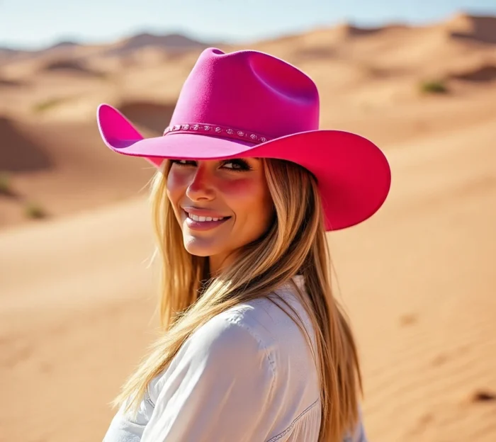 Pink Horizon Cowgirl Hat