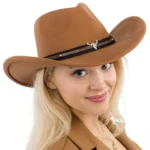 Brown Cowgirl Hat For Lovely Women