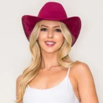 Scarlet Rodeo Felt Cowboy Hat for Women