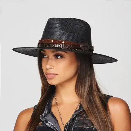 Black Cowboy Hat fedora for Women