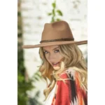 Velvet Noir Fedora Hat for Women