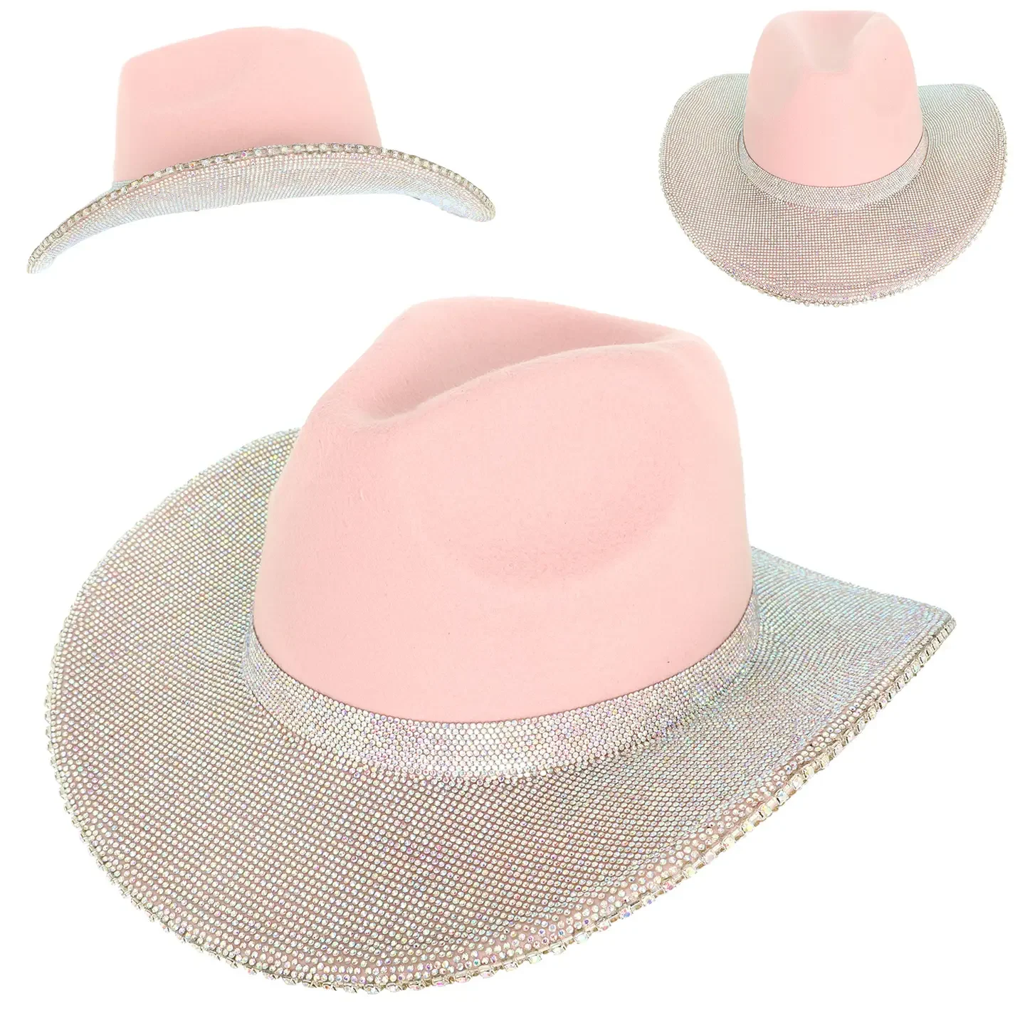 aa6b3beee8d926117ec702aa612225dce689186da9598748ad12ae8f046e7400 Rosé Blossom Pink Cowgirl Felt Hat
