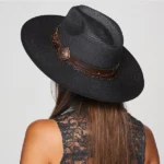Black Cowboy Hat fedora for Women