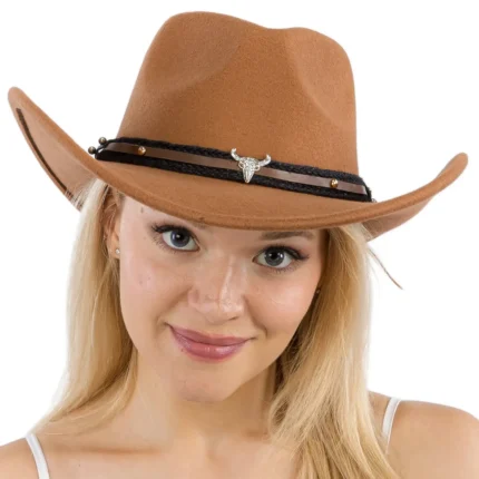 Brown Cowgirl Hat For Lovely Women