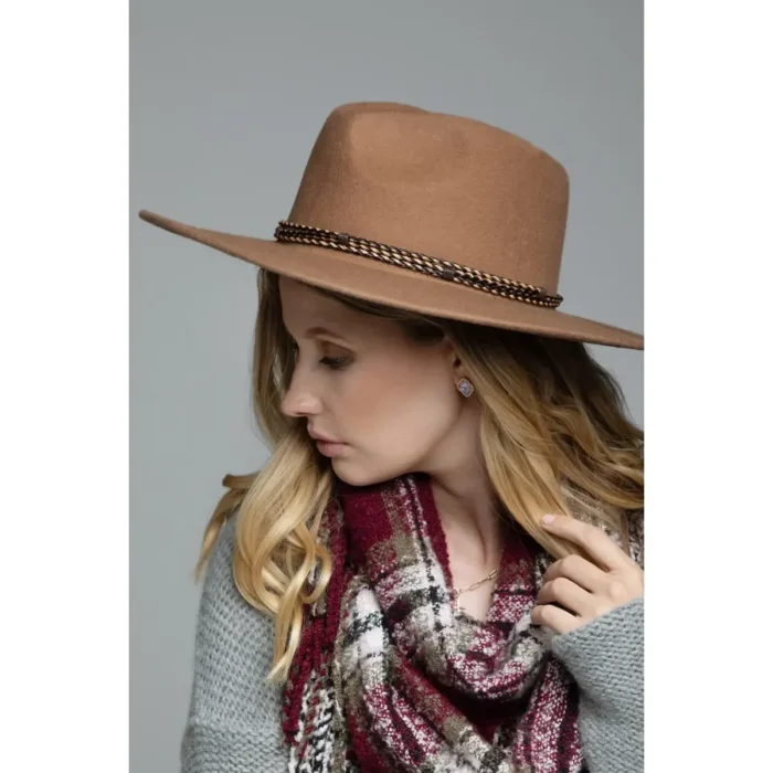 Velvet Noir Fedora Hat for Women