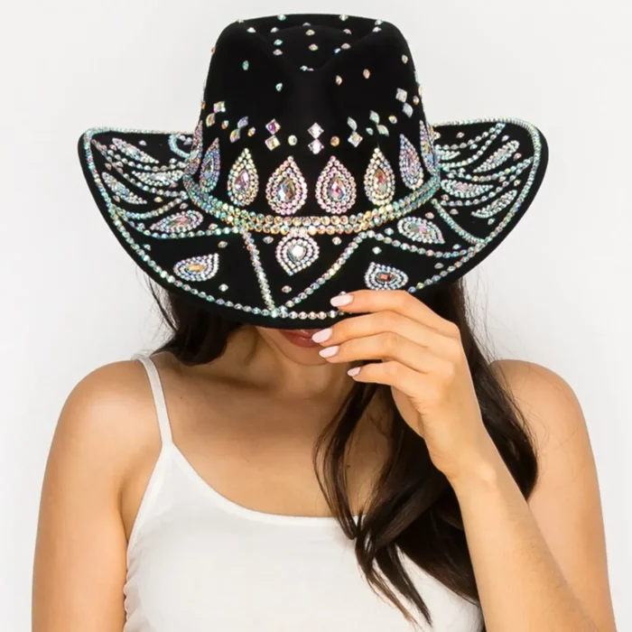 Minnie Pearl style hat with original price tag, vintage country fashion accessory for women