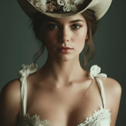 Happy Bride Cowboy Hat For Weddings