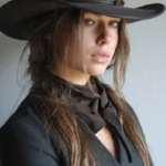 Classic outlaw cowboy hat with a wide brim and vintage western look