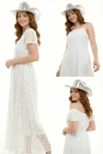 Shop Disco Cowboy Hat with glitter metallic shine and structured crown for parties, festivals, and western fashion looks