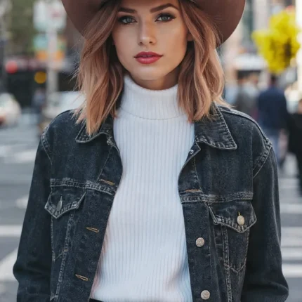 NY Cowboy Hat with wide brim and structured crown in classic western style