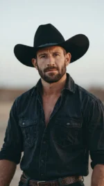 Vintage John Wayne cowboy hat inspired Western felt hat