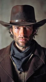 Clint Eastwood Western Hat in classic cowboy style with wide brim and vintage western finish