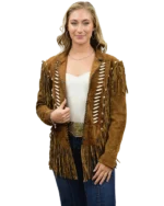 9713 Beaded Suede Jacket