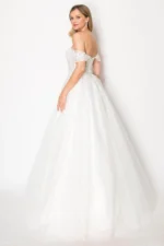 Short Sleeve Wedding Dress - Image 2