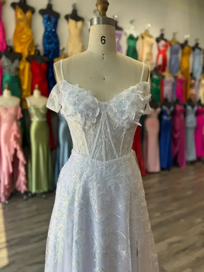 White Camo Wedding Dress - Image 4