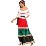Traditional Mexican festival dress for women with detailed embroidery