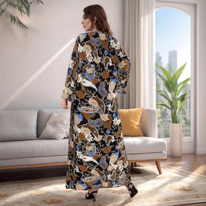 traditional desert moon arabic dress with elegant long design