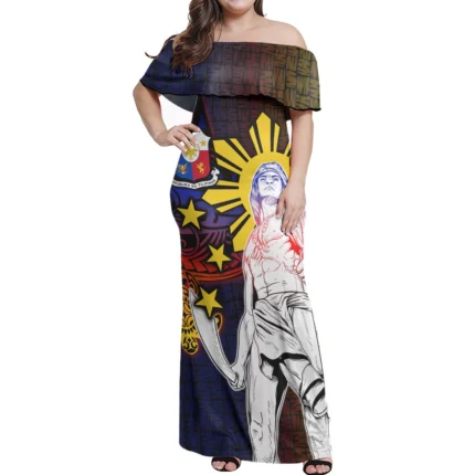 barong tagalog dress for women with traditional filipino embroidery