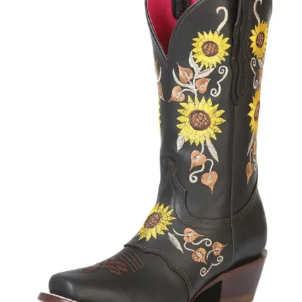 Sunflower Cowgirl Boots (Womens Rodeo Boot Dark Brown/Sunflowers Mod. 51144)