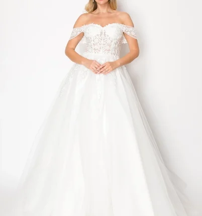 Short Sleeve Wedding Dress