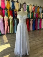 White Camo Wedding Dress - Image 3