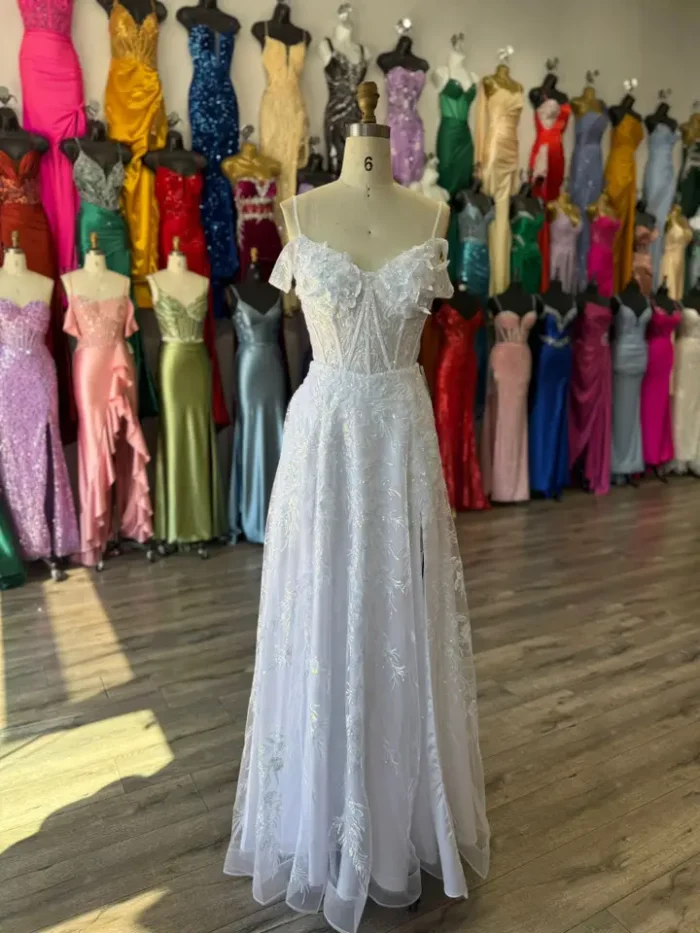 White Camo Wedding Dress - Image 3