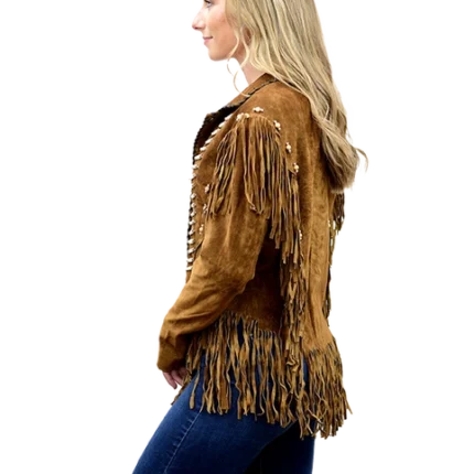 9713 Beaded Suede Jacket