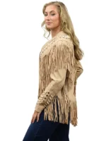 9721 - As Seen On Lainey Wilson Ladies Leather Jacket - Image 3