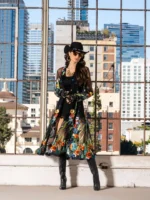 Fiesta Flowing Mexican Dress