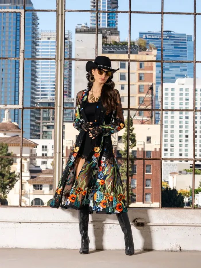 Fiesta Flowing Mexican Dress