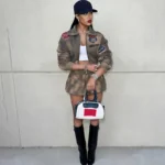 Festival outfits for women with denim shorts crop top and cowgirl boots