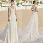 Elegant vintage Vera Wang wedding gown with tulle layers and soft ivory tones