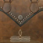 Rustic Mesa Ridge western purse showcasing elegant leather texture, sturdy handles, and timeless western fashion design.