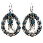 Horseshoe Star Western Boots Earrings