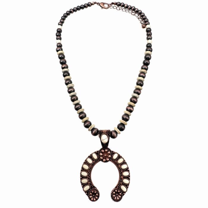 Squash Blossom Bead Necklace - Image 2