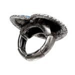 Polished Color Stone Heart Ring - Image 3