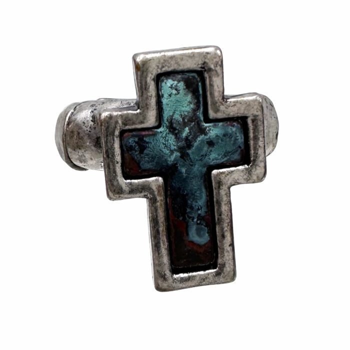 Cross Metal Stretch Ring - Image 3