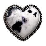 Polished Color Stone Heart Ring - Image 4